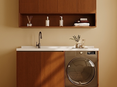 复古中古洗衣机柜 中古洗手台