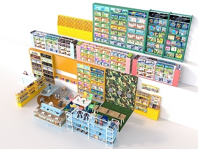 现代其他商业空间 玩具店货架