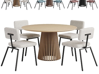 现代餐桌椅 餐桌椅子组合 岛台餐桌椅 圆餐桌椅 长桌 桌椅子组合
