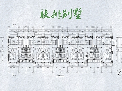 现代别墅建筑 三层别墅 联排别墅 施工图