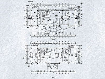 现代办公楼建筑 办公楼平面图 多层办公楼 研发大楼 施工图
