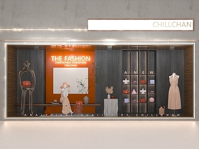 现代橱窗 现代服装店橱窗