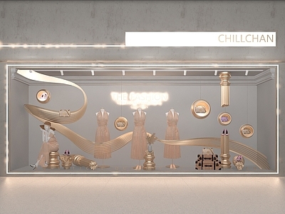 现代橱窗 现代服装店橱窗