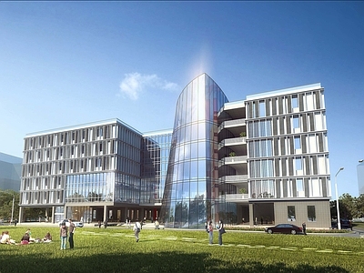 现代图书馆建筑 实验楼 实训楼 图书馆 档案馆 方志馆