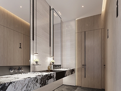 现代简约售楼处 售楼部 卫生间