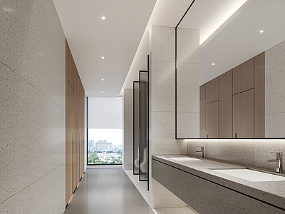 现代简约公共卫生间 卫生间标识