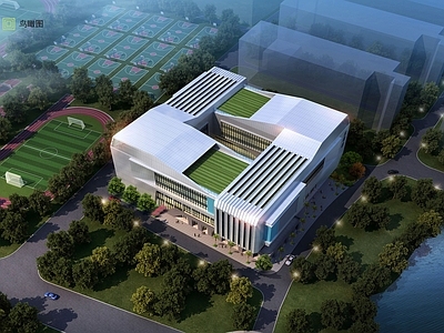 现代图书馆建筑 科技馆 实验楼 实训楼