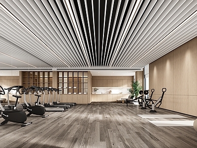 现代简约健身房 办公 健身