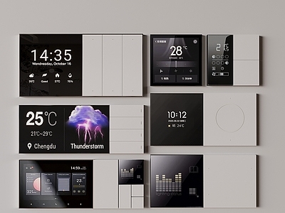 开关 智能可视开关面板 多功能屏幕开关