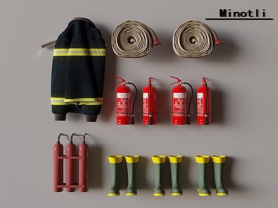 安全设施 灭火器 消防带消防器材 消防设施