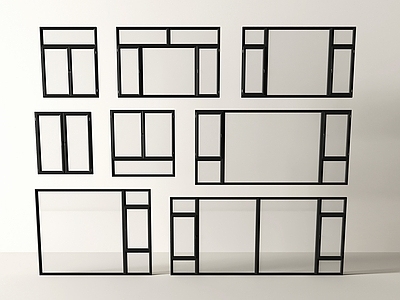 现代平开窗 窗户 平开窗 落地窗 窗子 玻璃窗