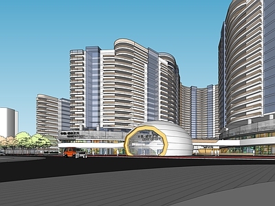 现代小区建筑 中凯城市之光投标