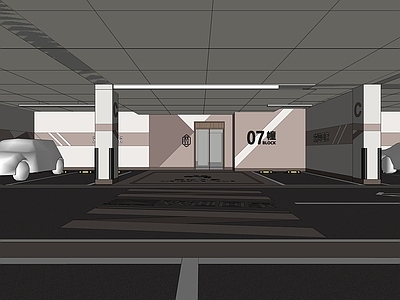 现代其他公共空间 地库