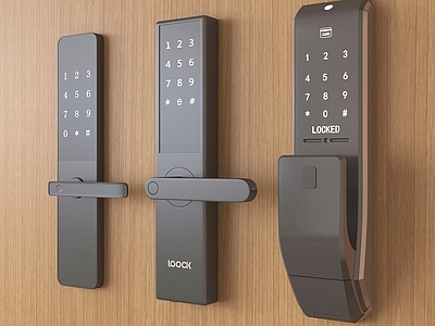 锁 钥匙 现代指纹锁 密码锁 电子锁 防盗门锁 智能锁