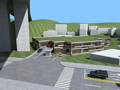 现代其他公共建筑 停车场