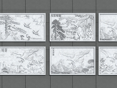 新中式中式雕花 中式浮雕