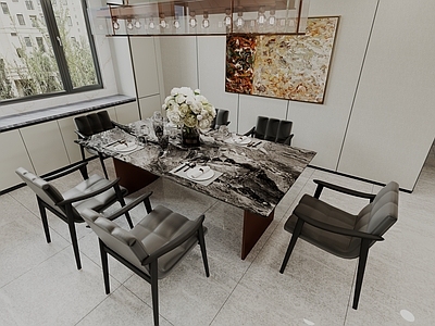 现代轻奢开放式厨房 minotti 餐厅空间 LINHA FINA 空间设计