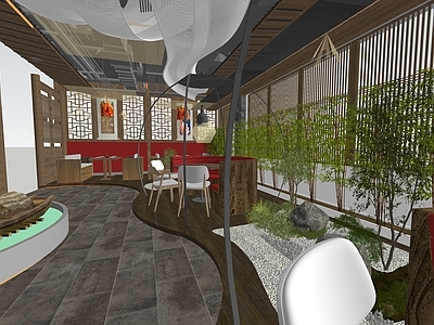 新中式中餐厅 中餐厅明档 包间