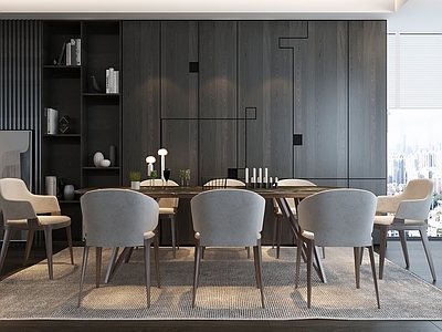 现代家居餐厅 现代餐厅餐桌椅