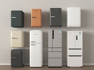 冰箱 现代冰箱 法式冰箱 复古冰箱 四门冰箱 双门冰箱 小冰箱