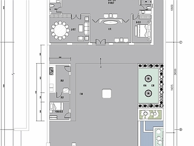 现代会所 私人会所 会所平面图 接待会所 施工图
