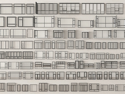 现代平开窗 现代窗户组合 平开窗 落地窗 阳台窗 推拉窗