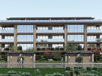 新中式中式别墅建筑 绿系最新叠排产品 top系叠排改善 中式叠排 中式多层 施工图