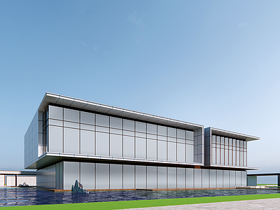 现代售楼处建筑 售楼部
