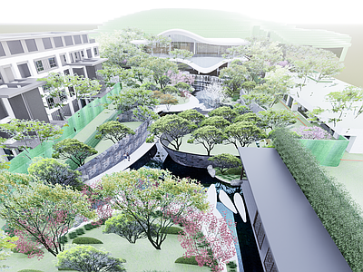 现代小区景观 示范区景观