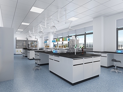 现代实验室 实验室 中央台 仪器设备 试剂架 万向罩