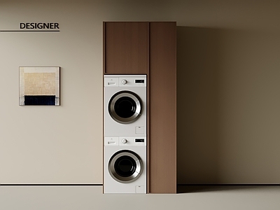 现代洗衣机柜 洗衣机 阳台柜