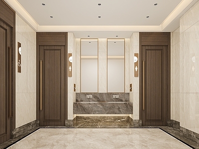 现代公共卫生间 公共卫生间