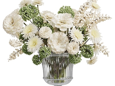 现代花艺 玻璃花瓶 鲜花 花艺花卉 插花组合