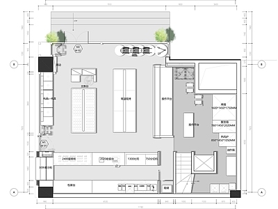 现代原木茶餐厅 餐厅全 施工图