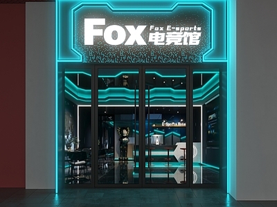 现代门头 电竞馆门头 网咖门头 电竞网咖门头 电竞酒店门头 网吧门头