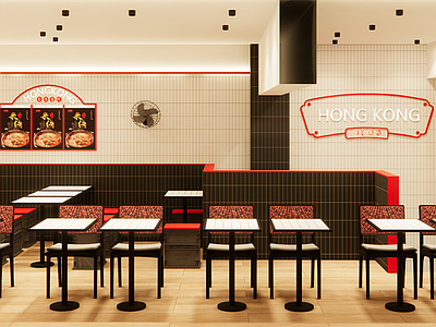 复古工业茶餐厅 港式茶餐厅设计 工业风餐饮设计 复古餐饮设计 港式餐饮店 90年代怀旧餐饮