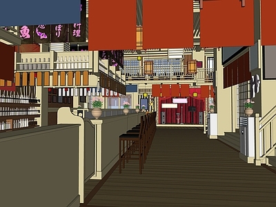 日式茶餐厅 日式餐厅 原木风设计 餐饮空间设计
