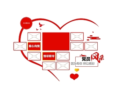 现代活动室 党建风采墙