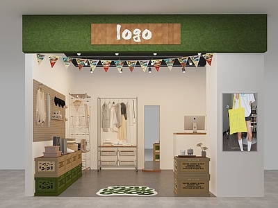 现代玩具礼品店 户外 衣架 镜子