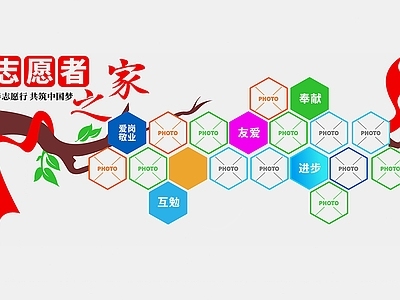 现代活动室 党建风采墙