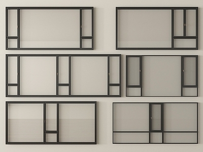 现代平开窗 现代平开窗 落地窗 阳台窗 玻璃窗 飘窗