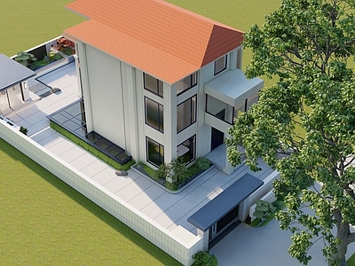 现代庭院 庭院景 施工图
