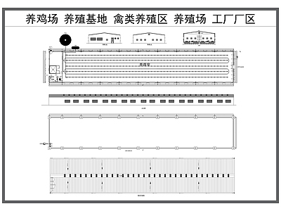 现代其他工装空间 养鸡场 养殖基地 禽类养殖区 厂房车间 养殖厂房 施工图