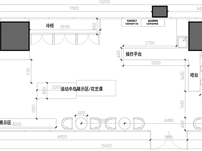 现代花店 花店 鲜花店 施工图