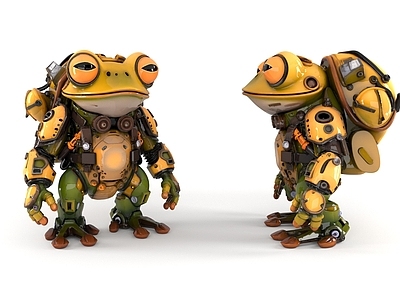 爬行类动物 赛博朋克 青蛙