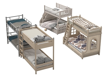 现代上下床 木材 儿童床 宿舍上下床 双层床 上下铺 现代上下床