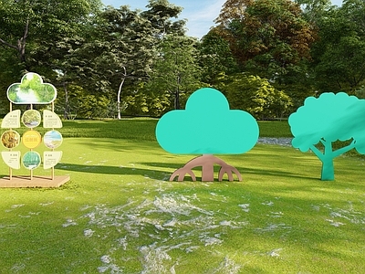 现代极简艺术装置 红树林互动装置 科普互动装置 科普牌 红树林 景观装置