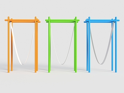 现代秋千椅 彩虹秋千 网红秋千 景观装置 互动装置 景观秋千小品