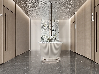 现代其他公共空间 售楼部盥洗间 卫生间