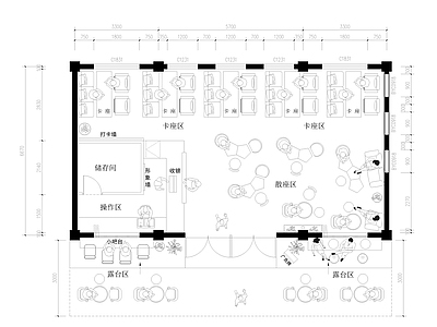 现代咖啡厅 咖啡馆空间优化 施工图